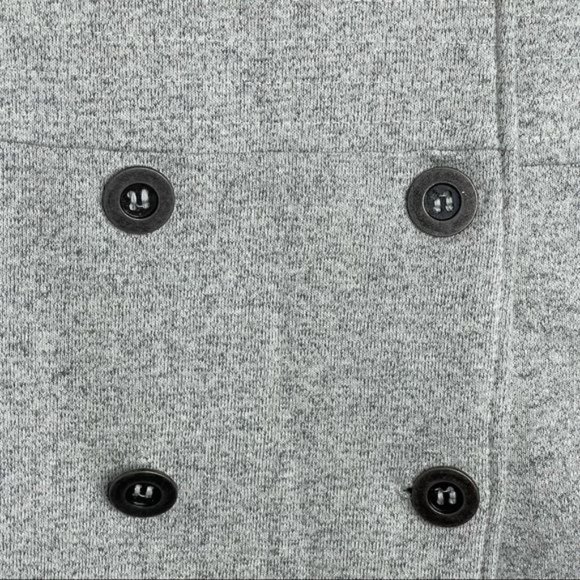 Element Long Sleeve Gray Knit Double Breasted Pea Coat Size Medium - Picture 4 of 8